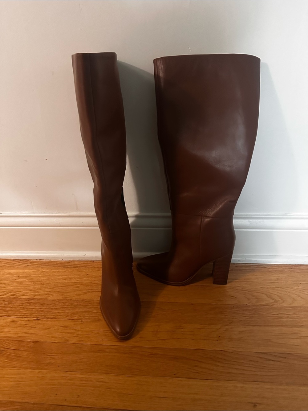 Marc Fisher Tall Brown Leather Knee-High Boots
